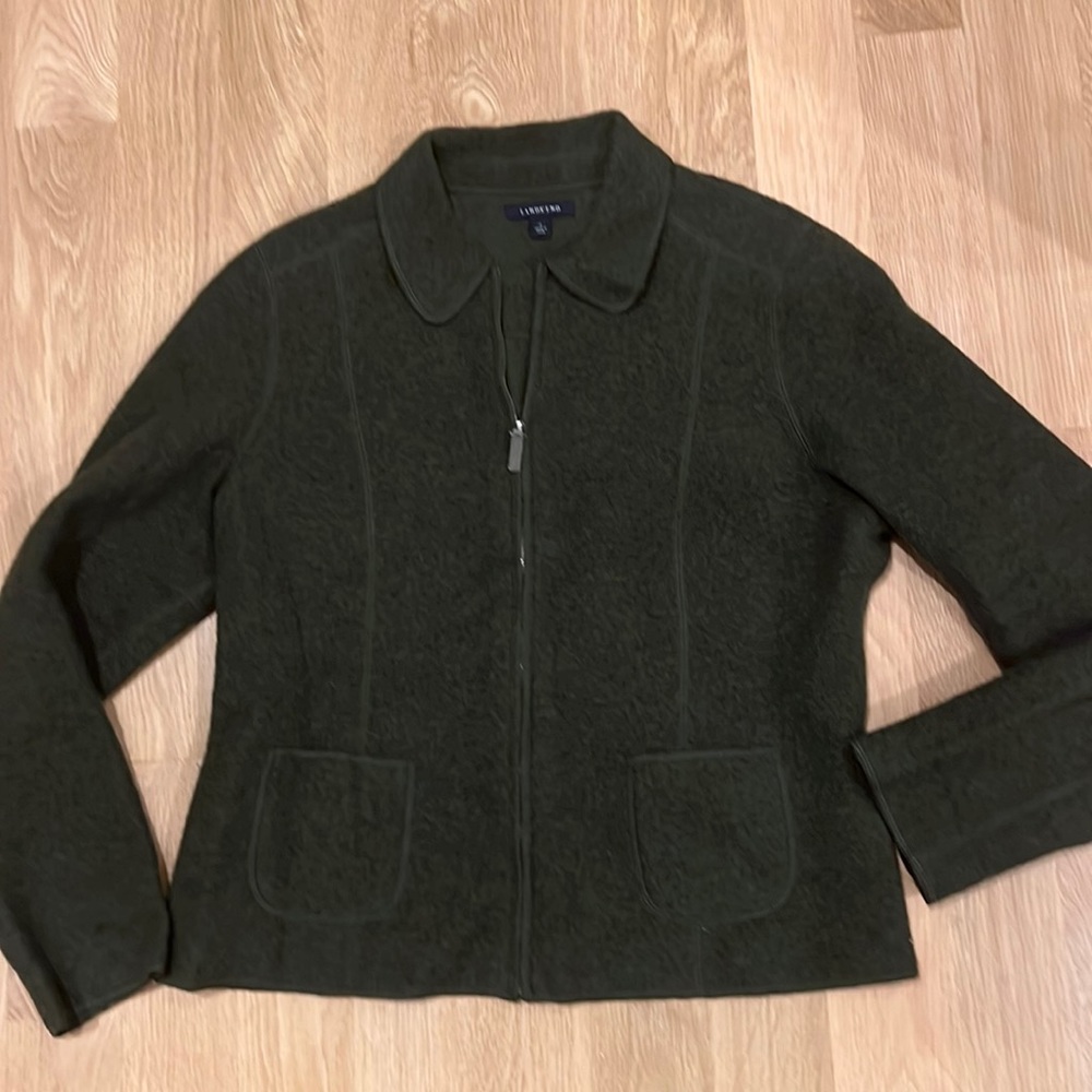 Lands End Wool Zip Jacket 12